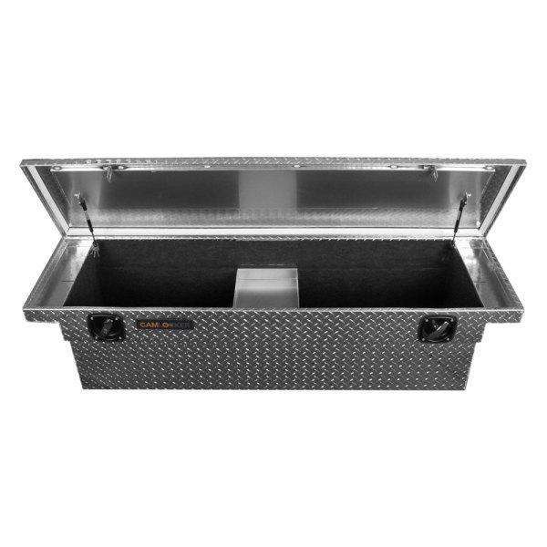 Cam-locker King Size Truck Tool Box - 71in Crossover - Deep - Polished  Aluminum