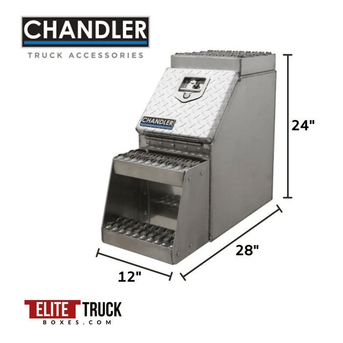Chandler Step Truck Toolbox 24x28x12 Aluminum 5010-0030