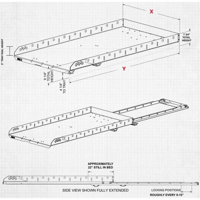 Highway Products 2000 Pound Aluminum Bed Slide For Full size 6.9' Beds Model # 4312-009
