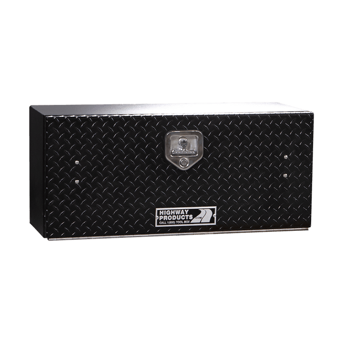 Highway Products 48 X 16 X 13 Top Mount Tool Box With Black Diamond Plate Door Smooth Black Base 3813-003-BK62