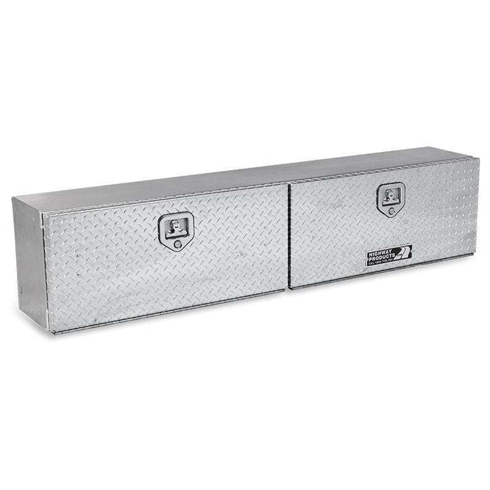 Highway Products 65 X 16 X 13 Top Mount Tool Box With Diamond Plate Door Smooth Aluminum Base 3813-007