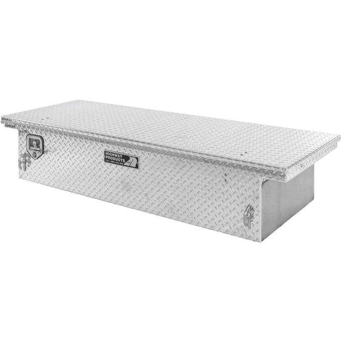Highway Products 70 X 13.5 X 23 Low Profile Crossover Tool Box With Diamond Plate Base Diamond Plate Lid 3322-001