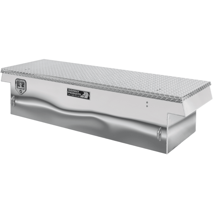Highway Products 70 X 16 X 20 Crossover Tool Box With Polished Aluminum Base Diamond Plate Lid 3222-010