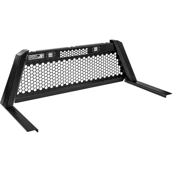 Highway Products Guardian Headache Rack Hd Full Mesh Smooth Black Upright Smooth Black Center Size 5 4011-011-BK62
