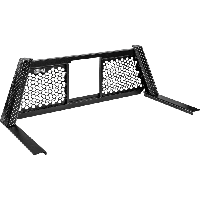 Highway Products Honeycomb Headache Rack Open Wave Leopard Upright Smooth Black Center Size 2 4012-047-BK62S