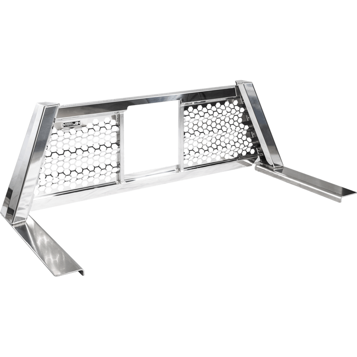 Highway Products Honeycomb Headache Rack Open Wave Polished Aluminum Upright Smooth Aluminum Center Size 2 4030-061