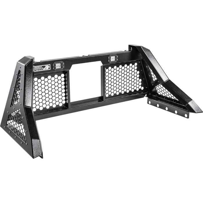 Highway Products Savage Headache Rack Hd Open Mesh Smooth Black Upright Smooth Black Center Size 5 4011-025-BK62