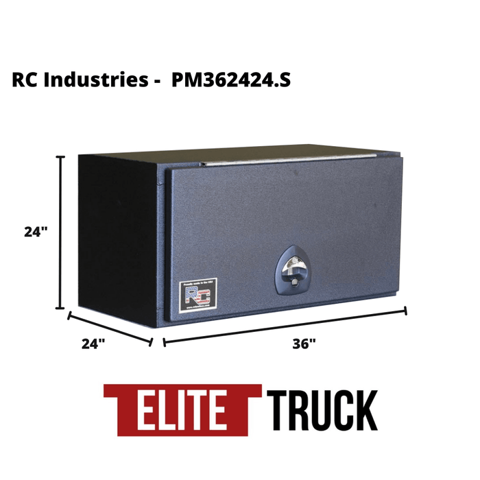 RC Industries Top Mount P-Series Tool Box Textured Black Steel 36"x24"x24" Model PM362424.S