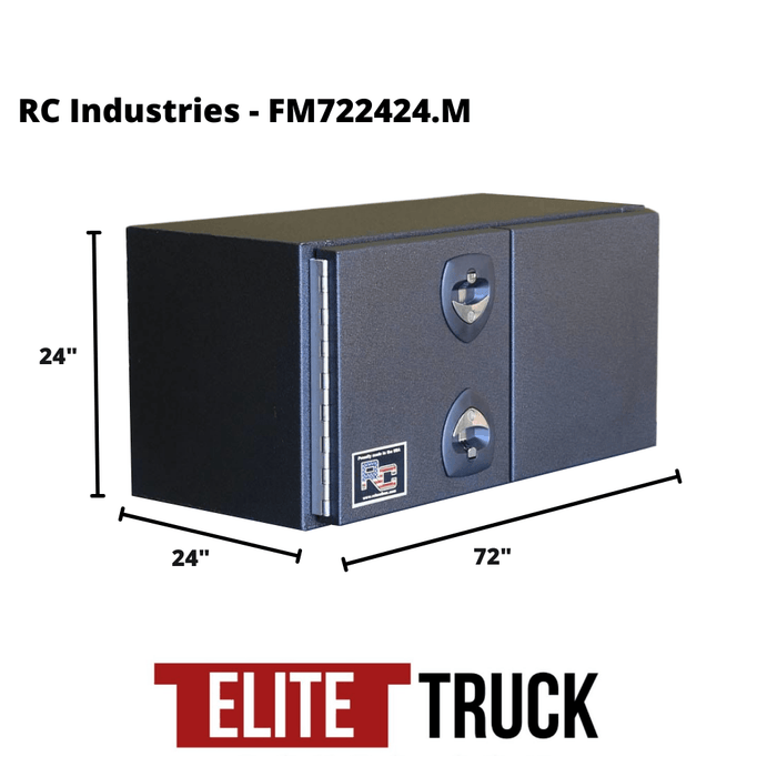 RC Industries Underbody F-Series Tool Box Textured Black Steel 72"x24"x24" Model FM722424.M