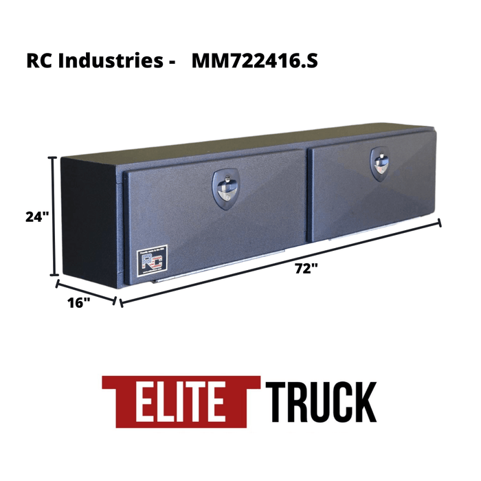 RC Industries XXL Top Mount M-Series Tool Box Textured Black Steel 72"x24"x16" Model MM722416.S