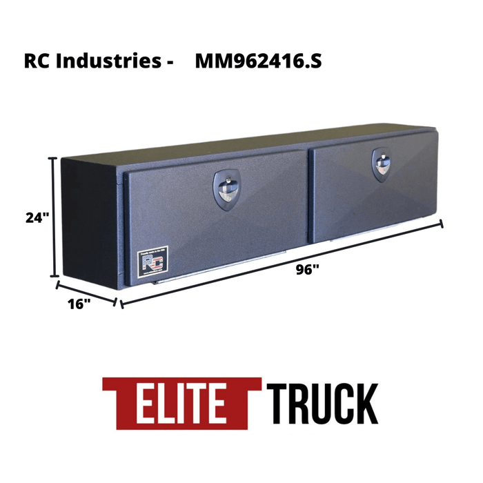 RC Industries XXL Top Mount M-Series Tool Box Textured Black Steel 96"x24"x16" Model MM962416.S