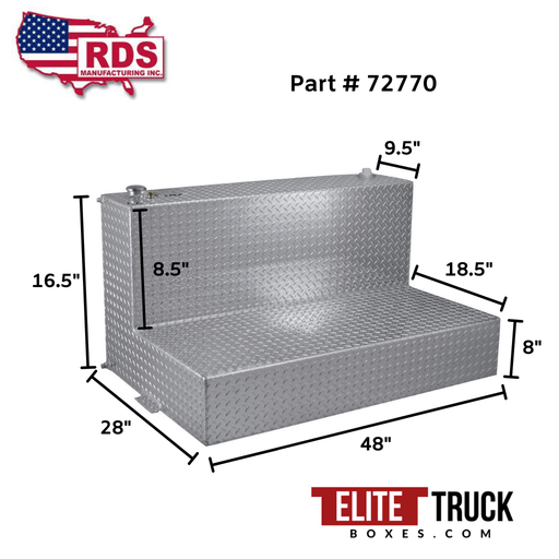 RDS 60 Gallon DOT Aluminum Rectangular Transfer Tank