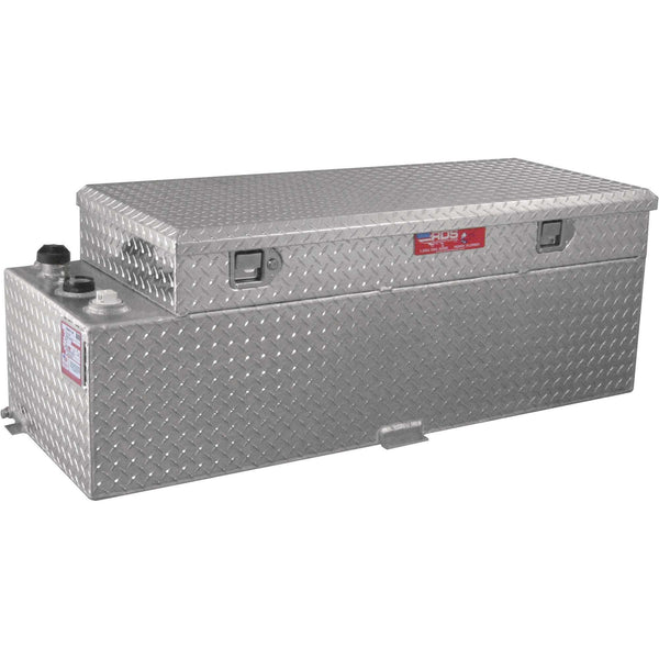 RDS 60 Gallon Transfer Tank & Toolbox Combo Bright Aluminum