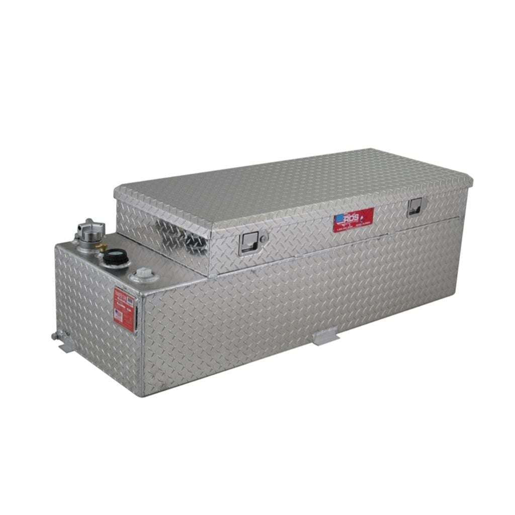 RDS 60 Gallon Transfer Tank & Toolbox Combo Bright Aluminum