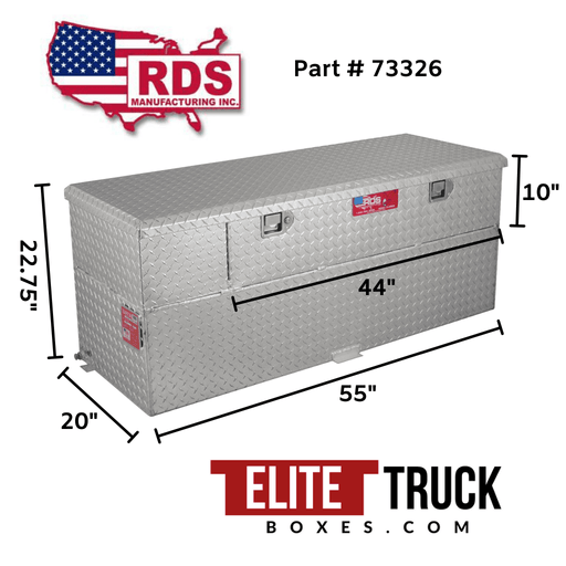 RDS 60 Gallon Transfer Tank & Toolbox Combo With 8 GPM Pump Bright Alu ...