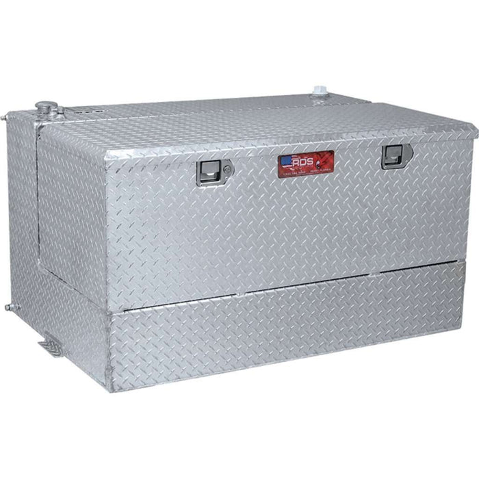 RDS 75 Gallon L Shaped Transfer Tank & Toolbox Combo Bright Aluminum 4 ...