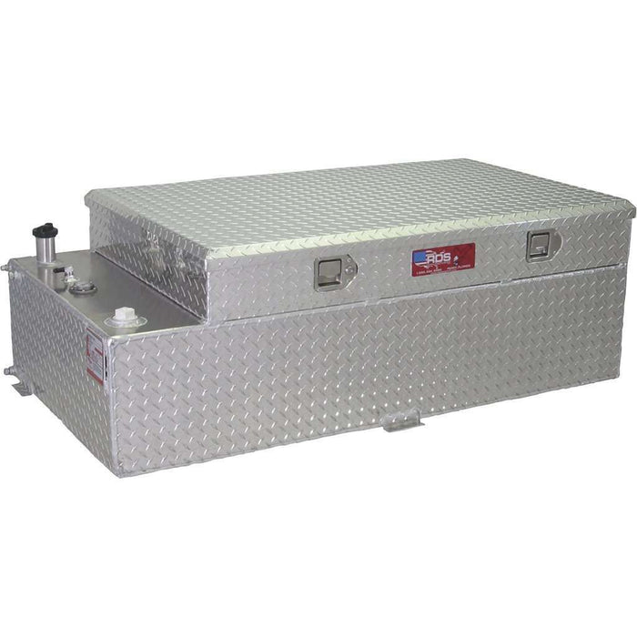 RDS 90 Gallon Transfer Tank & Toolbox Combo Bright Aluminum 57X30X19 M ...