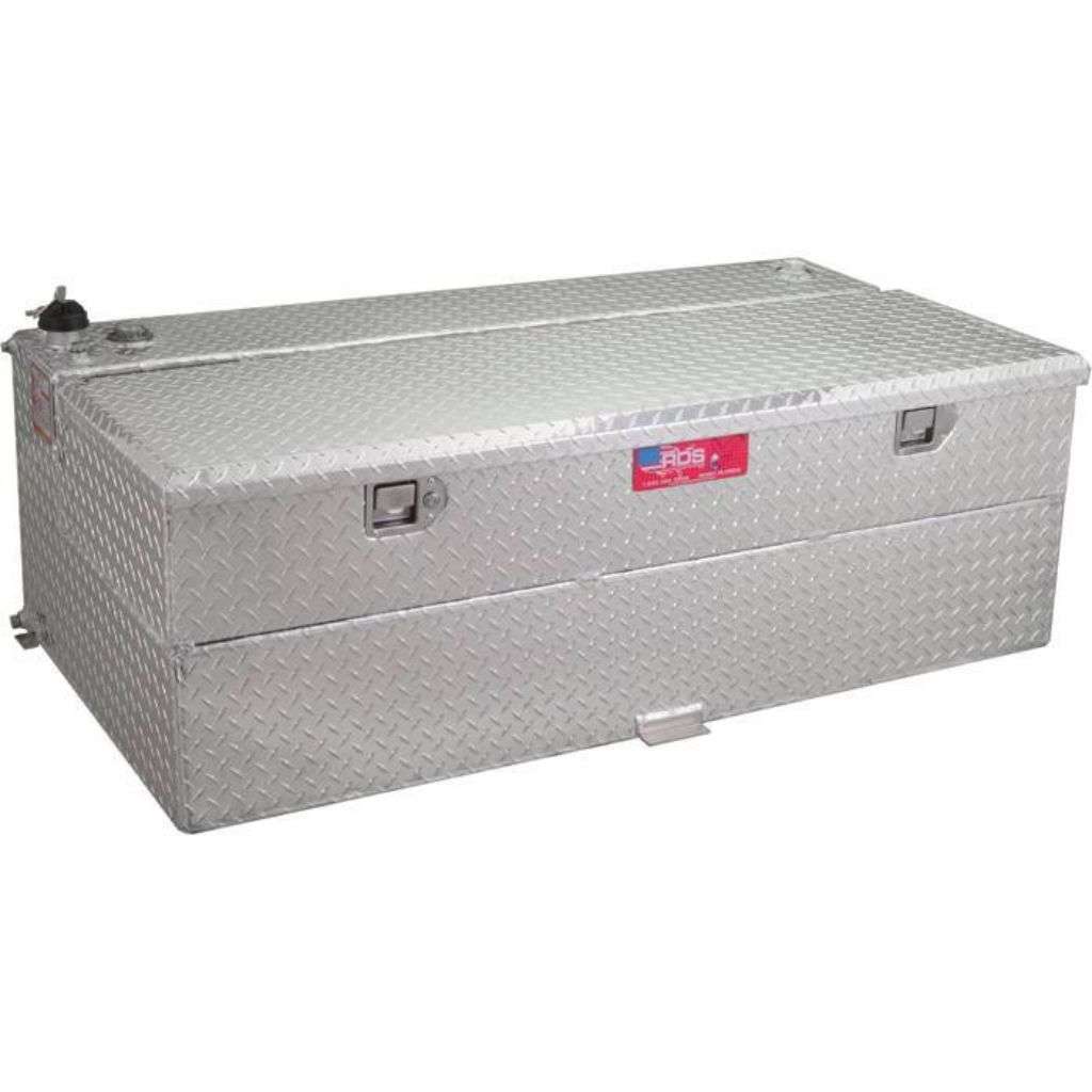 RDS 95 Gallon L Shaped Transfer Tank & Toolbox Combo Bright Aluminum 5 ...