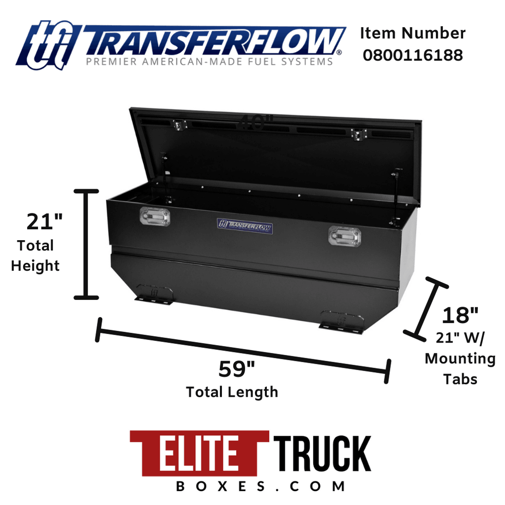 Transfer Flow 40 Gallon Auxiliary Diesel Fuel Tank Tool Box Combo TR