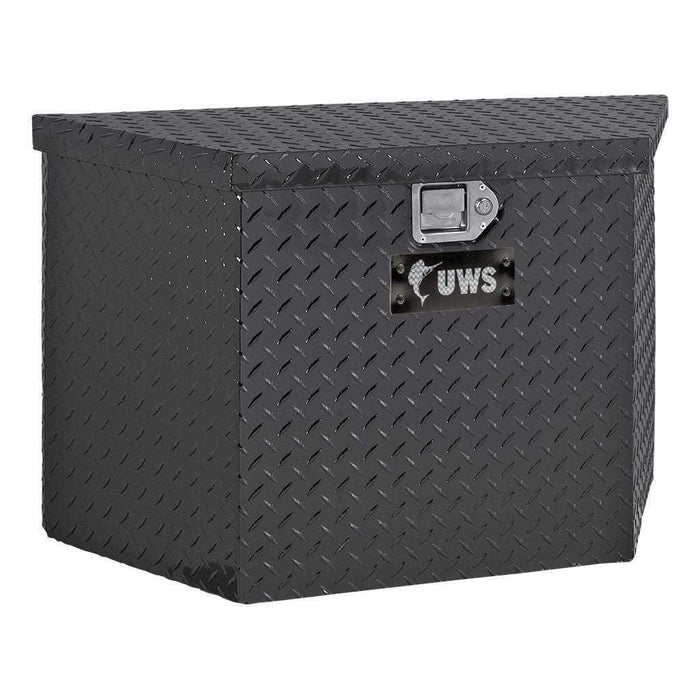 UWS Gloss Black Heavy-Wall Aluminum Trailer Tongue Tool Box, RigidCore Lid Model EC20402