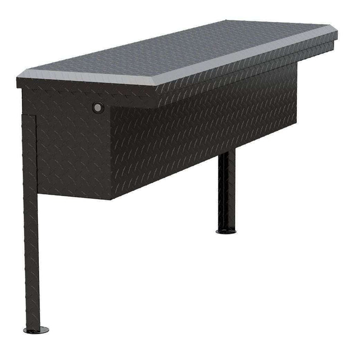 UWS Gloss Black Aluminum 48" Truck Side Tool  Box - Low Profile Model TBSM-48-LP-BLK