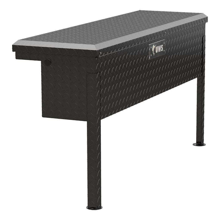 UWS Gloss Black Aluminum 48" Truck Side Tool  Box - Low Profile Model TBSM-48-LP-BLK