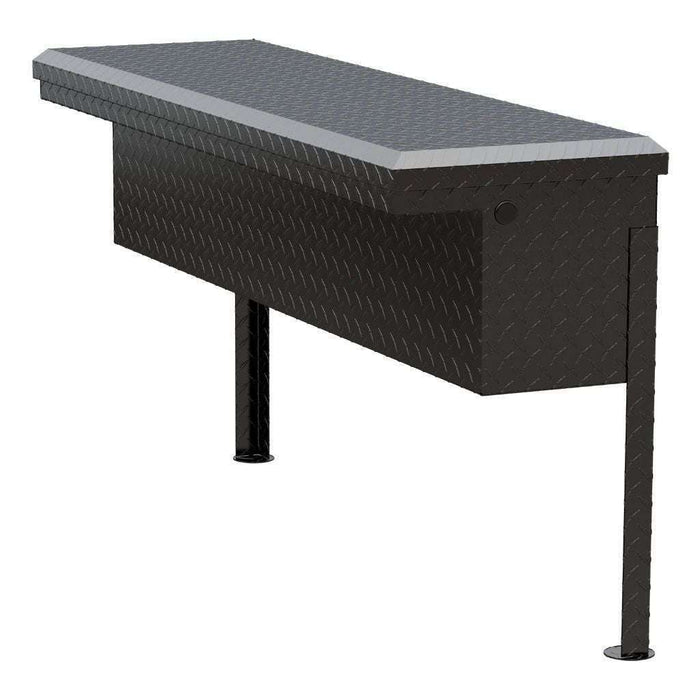 UWS Gloss Black Aluminum 48" Truck Side Tool  Box - Low Profile Model TBSM-48-LP-BLK