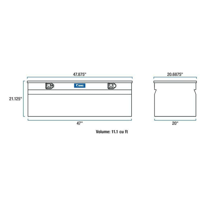 UWS 48" Utility Chest Box Bright Aluminum Model EC20261