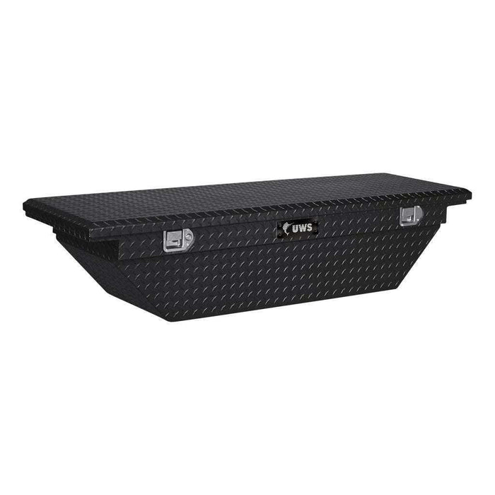 UWS 63" Angled Truck Tool  Box - Low Profile Model TBS-63-A-LP-BLK