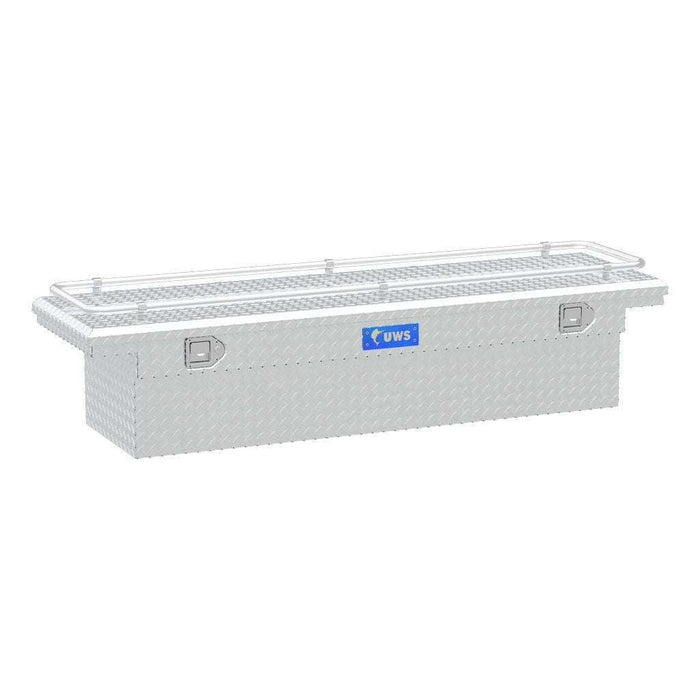 UWS 69" Crossover Truck Tool Box Low Profile With Rail Bright Aluminum Model TBS-69-LP-R