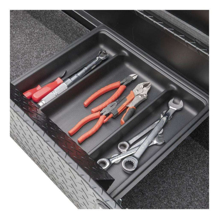 UWS 69" Crossover Truck Tool Box Low Profile With Rail Deep Angled Secure Lock Matte Black Aluminum Model SLD69-A-LP-MB-R