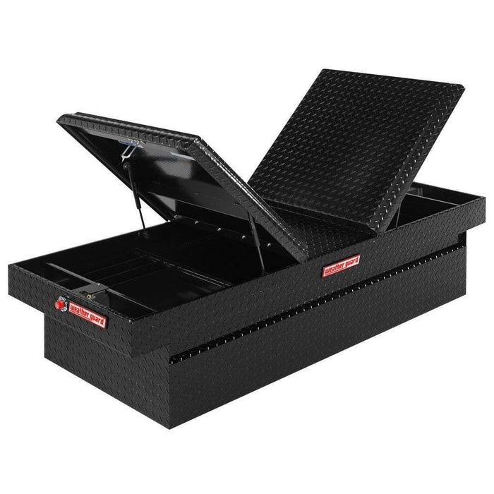 Weather Guard 114-5-01 Gull Wing Crossover Box Extra Wide Gloss Black Aluminum 71.5X27.5X18.5
