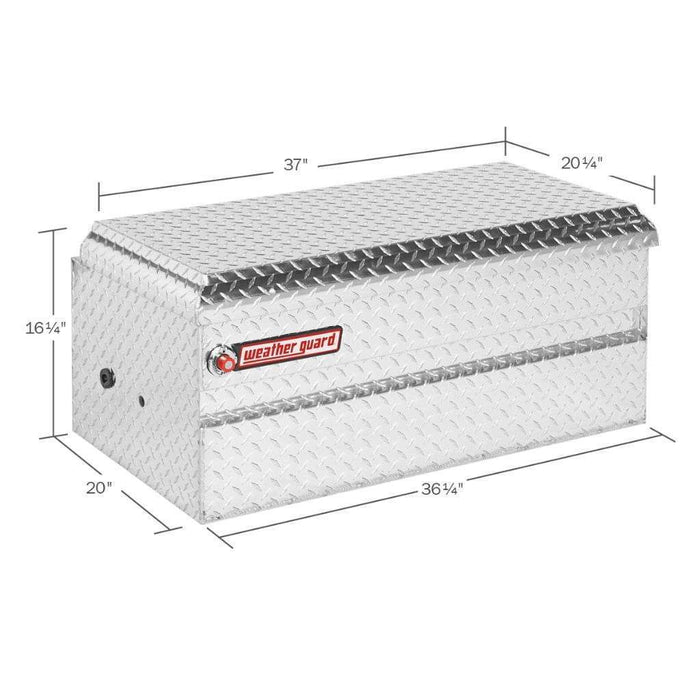 Weather Guard Chest Tool Box Compact Bright Aluminum 37X20.25X17 Model # 644-0-01