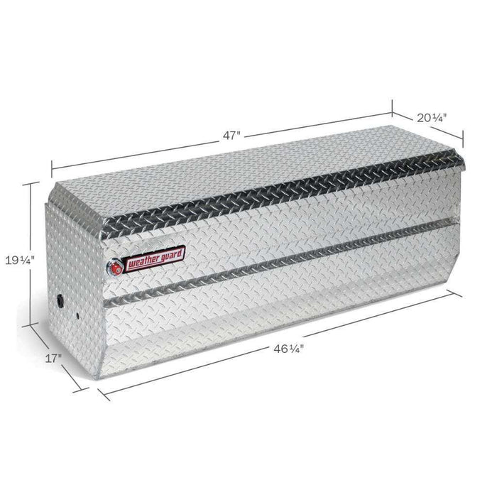 Weather Guard Chest Tool Box Compact Bright Aluminum 47X20.25X19.25 Model # 674-0-01