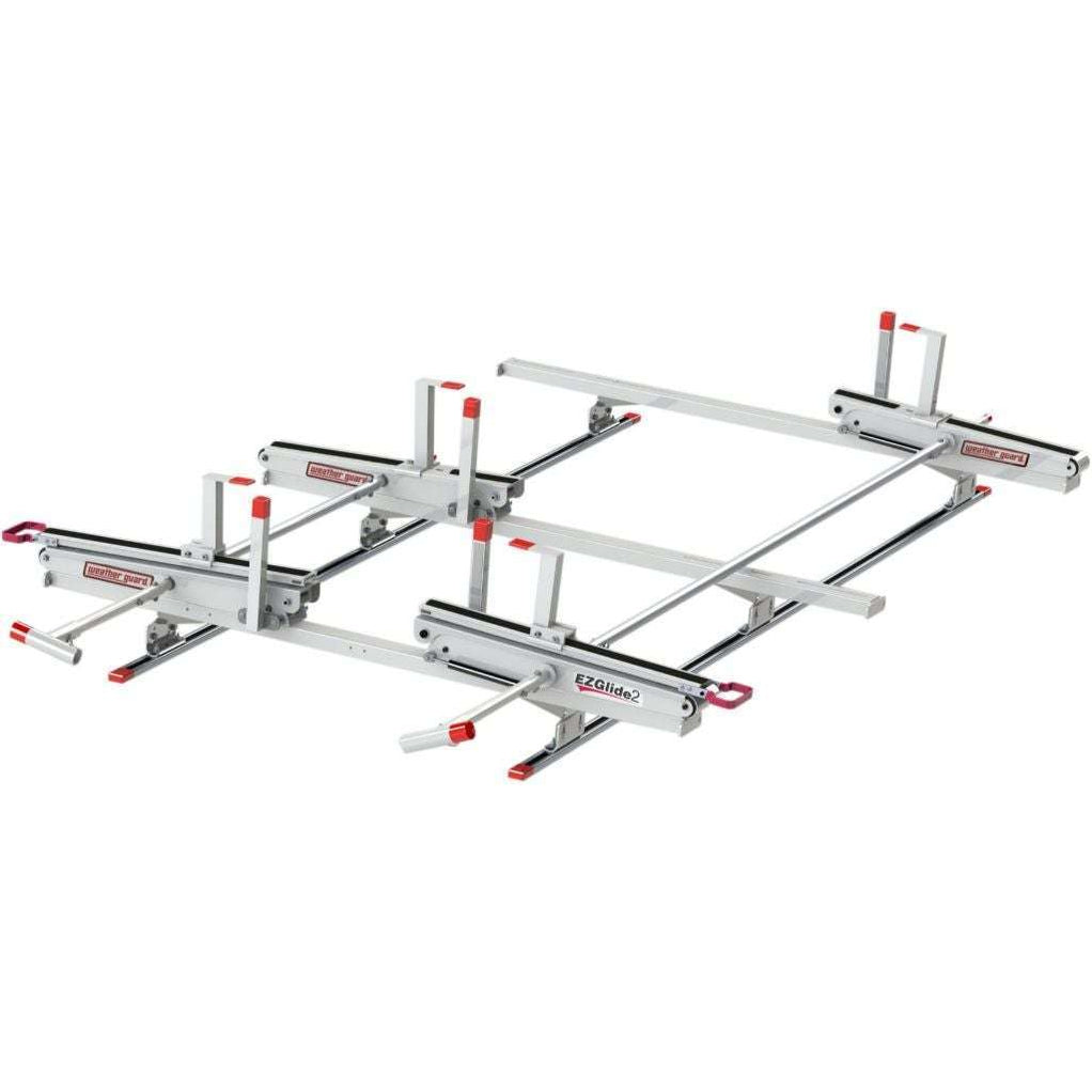 Weather Guard EZGLIDE2™ Drop-Down Ladder Van Rack Extended Mid/High Ro ...