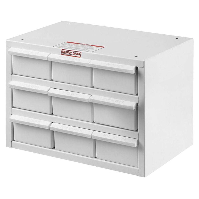 Weather Guard Van Storage Parts Cabinet 9 Bin 12"x17"x12" Model # 9909-3-02