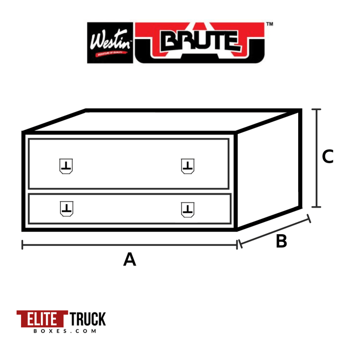 Westin Brute 80-TB400-72-BT Top Mount Tool Box 72" Black Aluminum Double Doors