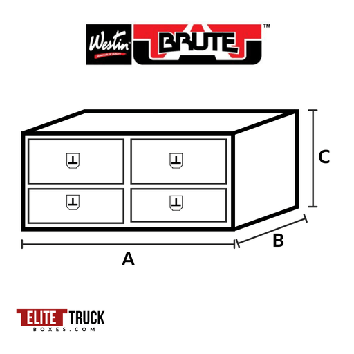 Brute Heavy Duty Top Drawer/Bottom Door Underbody Tool Boxes