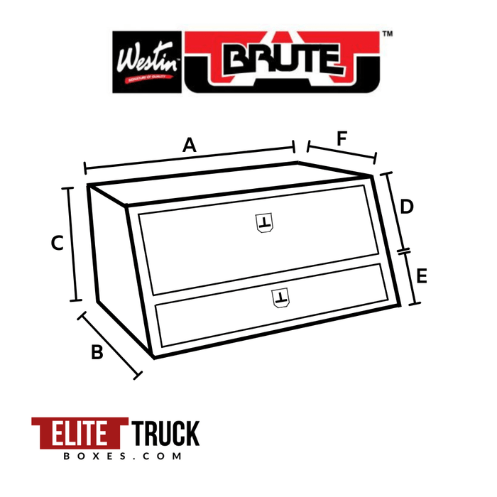 Westin Brute 80-TBS200-48-BT Top Mount Tool Box 48" Black Aluminum Double Door